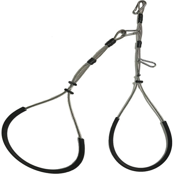 Pmsanzay Pet Dog Grooming Loop No Sit Haunch Holder Grooming Restraint - Sturdy Steel Wire Rop - with 3 Adjustable Attachable Points for Different Dogs | Fits Most Pet Grooming Tables/Tubs