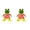 Pink, variant on Frog Stuffed Animal, 13.78 in Pink Dress Frog Plush, 2PCS Smiling Froggie Plush Toys for Sofa Decor and Soft Sleep Buddy (Pink)