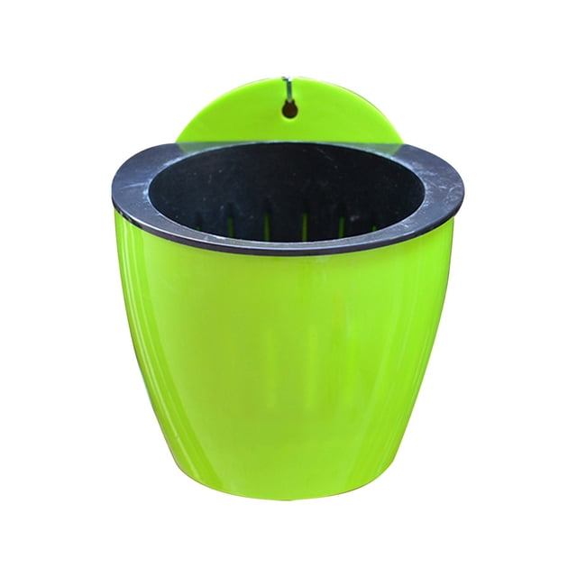 Flowerpots with Dish Ceramic, Automatic Water Absorption Lazy Flower Pot Water Culture Wall Hanging Basin, Flower Pots