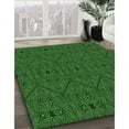 thumbnail image 2 of Ahgly Company Indoor Round Patterned Dark Forest Green Area Rugs, 4' Round, 2 of 6