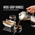 thumbnail image 6 of OVENTE French Press Coffee Maker 34 Ounce with Heat Resistant Borosilicate Glass, Stainless Steel Design and 4-Level Filter System, Portable Cold Brewer Pot for Travel, Camping or Gift, Silver FSL34S, 6 of 10