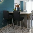 thumbnail image 2 of PiccoCasa Stretch Bar Stool Covers for Counter Short Back Chair Slipcovers Black 2, 2 of 8
