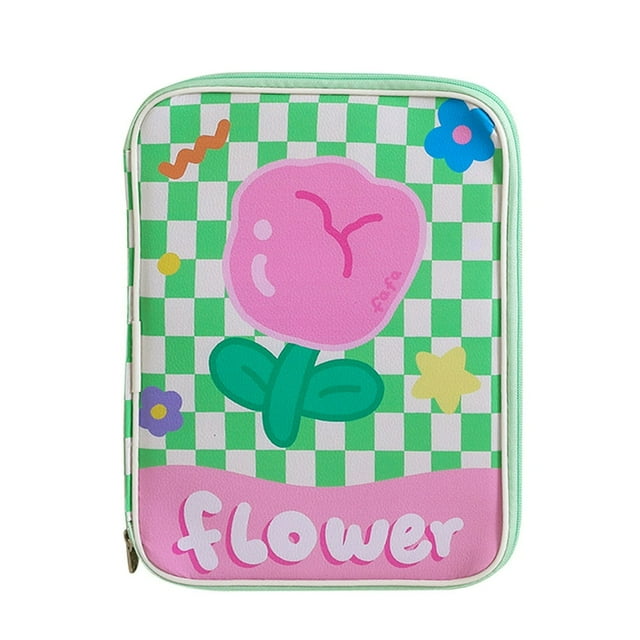 Checkerboard Pattern Tablet Case Zipper Scratch-resistant Protective Clutch