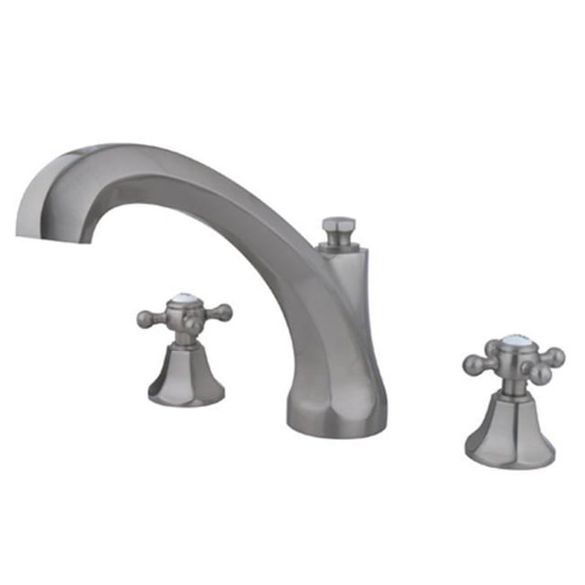 8 Inch -18 Inch Widespread Roman Tub Filler - Satin Nickel