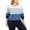 Blue Combo, variant on Karen Scott Women's Petite Largeus Size Cotton Colorblocked Sweater Blue Size 0X