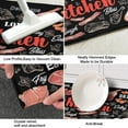 thumbnail image 5 of Kitchen Rugs and Mats【2 PCS】 Farmhouse Kitchen Decor, Non Skid Washable Black Kitchen Mat Soft Super Absorbent Kitchen Mat Runner Set Doormat Bathroom,Meat Design (Black1.7 x47+17.7"x23.6"), 5 of 5