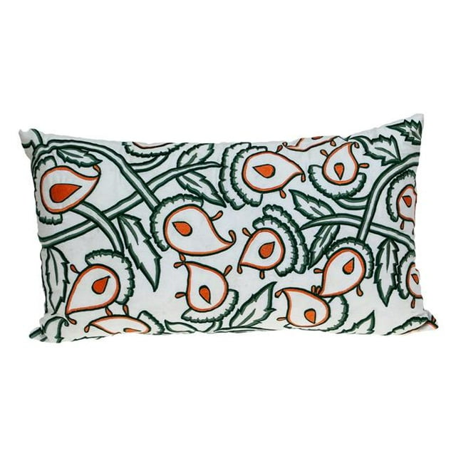 Parkland Collection PILF21014P Celeste Accent White Pillow Cover with Poly Insert