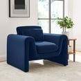 thumbnail image 2 of Armchair Accent Chair, Midnight Blue, Velvet, Living Kitchen Cafe Bistro Hospitality Restaurant, Modern Contemporary Boutique HB34902, 2 of 9