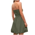 thumbnail image 4 of QUINDOS Summer Dresses for Women Party A-Line Sleeveless Crew Neck Sun Dresses Tank Solid Color Slim Knee High Mini Dresses for Women, 4 of 8