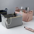 thumbnail image 4 of Off Promotions! Nomeni Storage Box Desktop Leather Storage Box Foldable Organizing Basket with Handle F, 1X Storage Box Clearance Sale, 4 of 8