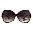 thumbnail image 2 of Womens Metal Jewel Luxury Designer Fashion Plastic Sunglasses Burgundy Smoke, 2 of 4