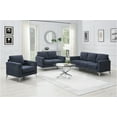 thumbnail image 1 of 3-Piece Sofa Set, Modern Chenille Upholstered Sofa Couch Sets Including 3-Seat Sofa, Loveseat and Single Chair with Sturdy Metal Legs for Living Room Bedroom Apartment (1+2+3 Seat), Blue-Gray, 1 of 7