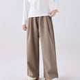 thumbnail image 1 of Odeerbi 3-10 Años Niños Niñas Pana Pantalones de Pierna Ancha Color Sólido Flojo Elástico Pantalones Casual, 1 of 4