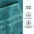 thumbnail image 6 of Mainstays Performance Cotton 6-Piece Bath Towel Set, Super Soft Quick Dry Fade Resistant, Solid Cool Water, 6 of 11