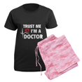 thumbnail image 5 of CafePress - Trust Me I'm A Doctor Women's Dark Pajamas - Women's Short Sleeve Print T-Shirt and Pants Dark Cotton Pajama Set, 5 of 7