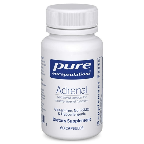 Pure Encapsulations Adrenal Cortex Supplement – Supplement to Support Cortisol Health, Energy Levels, Stress Moderation, and Gland Function – with Bovine Whole Adrenal & Cortex – 60 Capsules*