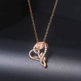thumbnail image 4 of Zirconia Collar Colgante Rosa Niñas Collar Corazón Joyas para Mujeres Collares Colgantes, 4 of 4