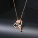thumbnail image 4 of Zirconia Collar Colgante Rosa Niñas Collar Corazón Joyas para Mujeres Collares Colgantes, 4 of 4