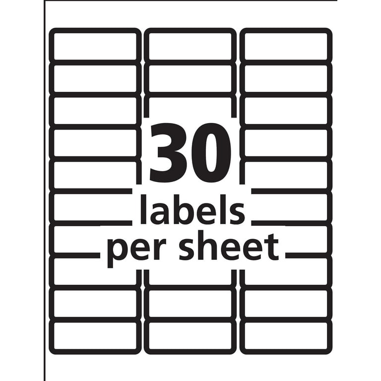 Avery Easy Peel Address Labels, 1" x 2-5/8", 750 Labels (80045) - Walmart .com