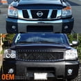 thumbnail image 6 of AKKON - For Nissan Titan Armanda Chrome Clear Dual Projector LED Headlights Front Lamps Replacement Pair, 6 of 7