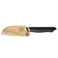 thumbnail image 4 of Klaus Meyer Helix Damascus Steel 3 inch Santoku Japanese Chef Knife with Wood Sheath, 4 of 4
