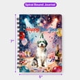 thumbnail image 5 of Happy New Year Old English Sheepdog Chills on Year-End Party Spiral Bound Journal Dog Lover 5x7in Spiral Notebook - 12023, 5 of 5