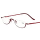 thumbnail image 4 of Semilune Metal Spring Hinge Reading Glasses Half Frame Ultra Light Resin Eyeglasses Vision Care +100~+40 Diopter, 4 of 5