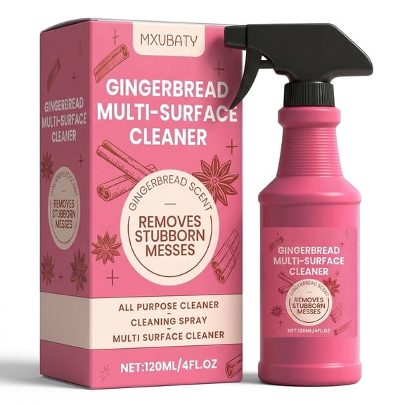 Multi-Surface Cleaner, Gingerbread Scent All Purpose Cleaning Spray for Kitchen Bathroom Living Room, Removes Stubborn Messes & Grease, 4 FL OZ