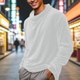 thumbnail image 2 of SUYIDA Men's Turtleneck Thermal Top, Long Sleeve Velvet Crewneck Tee, Breathable Warm Comfortable Fashion Shirt, 2 of 5