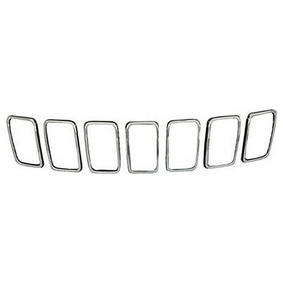 Grille Molding Kit - Compatible with 2017 - 2021 Jeep Grand Cherokee 2018 2019 2020