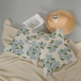 thumbnail image 4 of Blue Green Floral Pillow Covers 18x18 Inch Set of 2 Outdoor Blue Hydrangea Floral Throw Pillows Decorative Spring Summer Vintage Flower Pillowcase Linen Cushion Cases for Bed Sofa Couch, 4 of 5