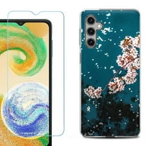 For Samsung Galaxy S25 5G Phone Case Cover, Shockproof Case with Tempered Glass Screen Protector, by OneToughShield - Night Blossom