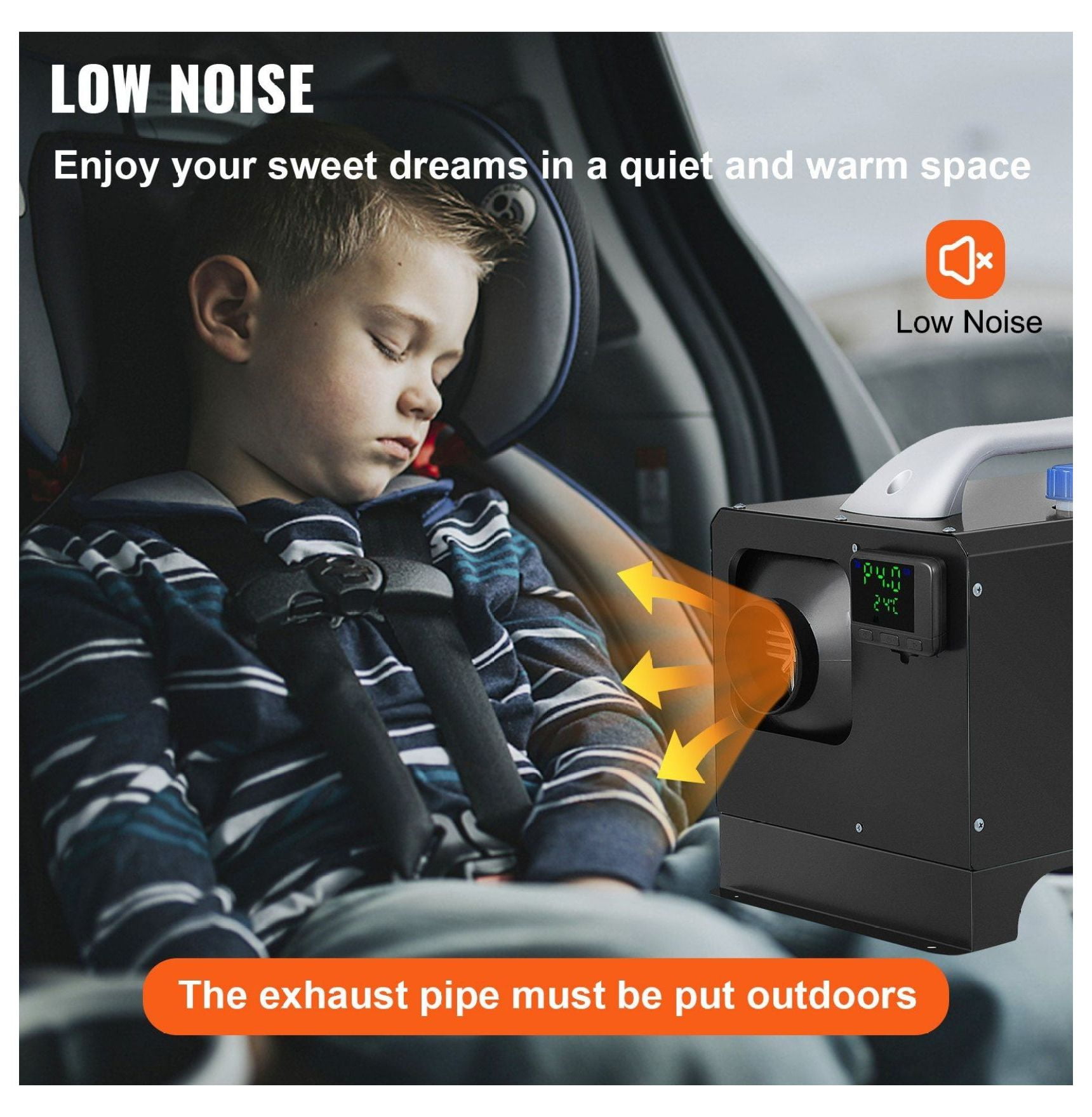 Diesel Air Heater 8KW 12V, All-in-One Truck Heater, Parking Heater with LCD Remote, Fast Heating for RV, Boat, Car, Bus, Trailer, Motorhomes