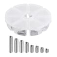thumbnail image 1 of Unique Bargains Vis de Râpe à Encoches, M3 Métrique 304 Acier Inoxydable Point Plat Ensemble Vis Assortiment Kit 1set (100pcs), 1 of 5