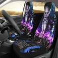 thumbnail image 3 of Film Joker Harley Quinn Car Seat Covers Accessories Vehicle Front Seat Protective Mat Cover 2pcs Universal Fit For SUV Sedan Van Trucks, 3 of 8