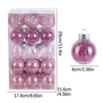 thumbnail image 3 of Hwkond Christmas Gift On Clearance Christmas Decorations 6PCS Christmas Tree Ball Bauble Hanging Home Party Ornament Decor (Pink,2.36Inch), 3 of 5
