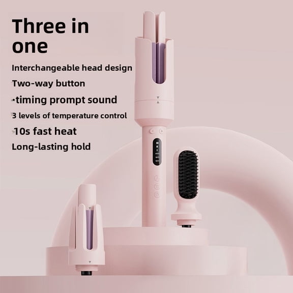 CNV Professional 7-in-1 Hair Styler and Dryer Kit, Multifunctional Curling Wand and Straightener Set for All Hair Types, Ionic Blow Dryer with Styling Brush