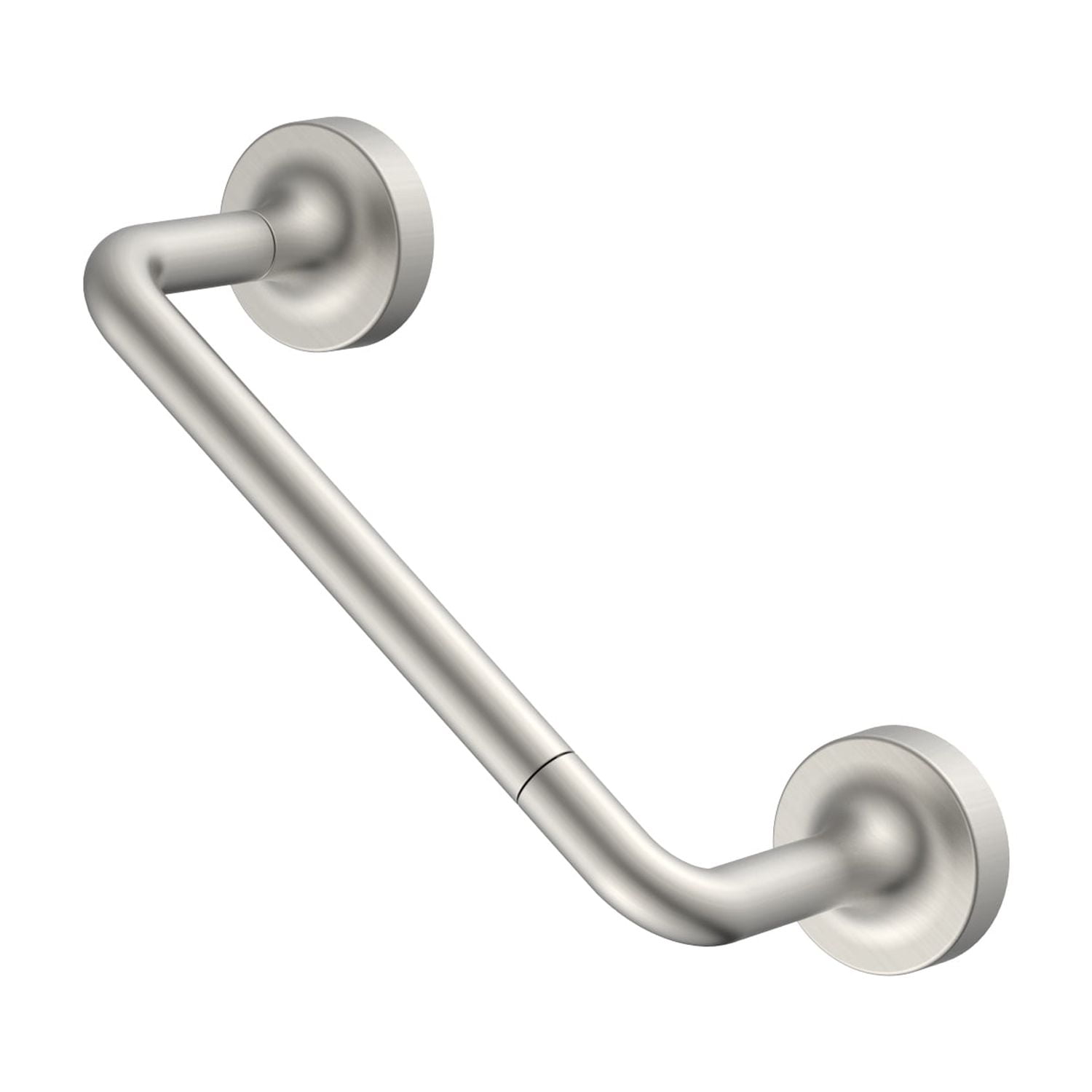 (2 pack) Better Homes & Gardens Clean Modern Style Wall Mount Toilet Paper Holder Satin Nickel Finish