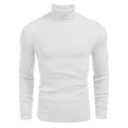 thumbnail image 3 of VNKIDY Men's Sweater Coat Autumn Winter Slim Fit Solid Color Ribbed Knit Turtleneck Sweater Long Sleeve Soft Thermal Jumper For Cold Weather Daily Casual Wear Fashionable Knitwear, 3 of 4