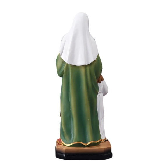 Priest Anne with Marys Statue Figurines Hand Painted Priest Statue Mother and Children Sculpture Religious Gift for Womens