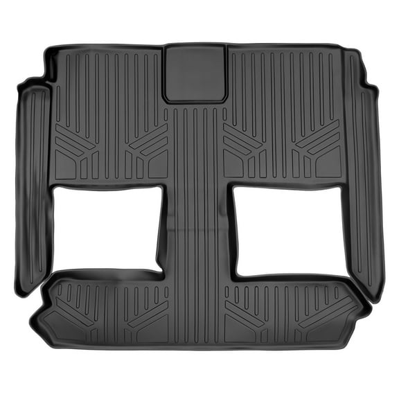 SMARTLINER 2 Rows Custom Fit Floor Liners Compatible with 2008 - 2016 Chrysler Town & Country (Gasoline | Bucket Seats | w/ Stow’n Go Seating)