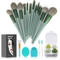 thumbnail image 1 of Koccido Brochas de maquillaje, 22 piezas, kit de maquillaje, brocha para base, brocha para sombra de ojos, juego de brochas de maquillaje (juego de 22 piezas verde), 1 of 5