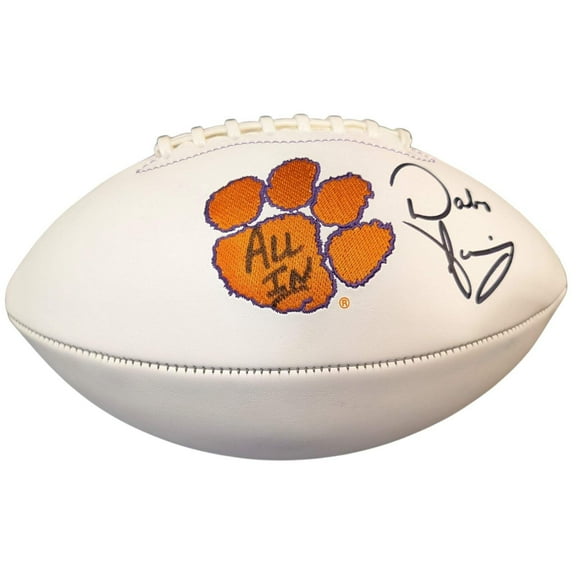 Dabo Swinney Autographed Clemson Tigers Logo Football w/ "All In" - JSA