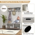 thumbnail image 4 of Giantex Hall Tree w/Bench, Coat Rack w/Shoe Cabinet, Space Saving Design, White, 4 of 7