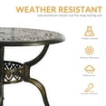 thumbnail image 6 of W WARMHOL 5-Piece Outdoor Patio Dining Set, All-Weather Cast Aluminum Patio Furniture Set for Backyard Garden Deck with 4 Chairs, 4 Cushions and 38.5" Round Table, 2" Umbrella Hole, 6 of 7
