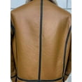 thumbnail image 4 of 2024 Man's Winter Fashion Warm Coat Genuine Sheepskin Lambskin Shearling Natural Leather Jacket 100% Real Wool Liner Plus Big Oversized,XL,Yellow, 4 of 9