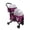 Purple, variant on Pet Double-layer Stroller Cat Travel Strollers Dog Prams Pushchairs Buggy, Cats and Dogs Detachable Two-layer Stroller Travel Cart Carrier Pushchair for Twin or Multiple