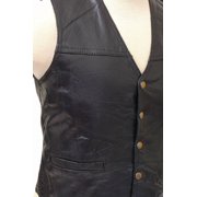 BNF GFVL Black Patched Leather Vest-L