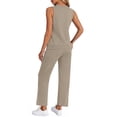 thumbnail image 3 of Fantaslook Womens Two Pieces Sets Summer Outfits Tank Tops and Wide Leg Pants Matching Sets Casual Loungewear, 3 of 8