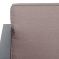 thumbnail image 4 of Safavieh Vesta 4-Piece Steel Outdoor Conversation Set, Black/Light Gray, 4 of 14